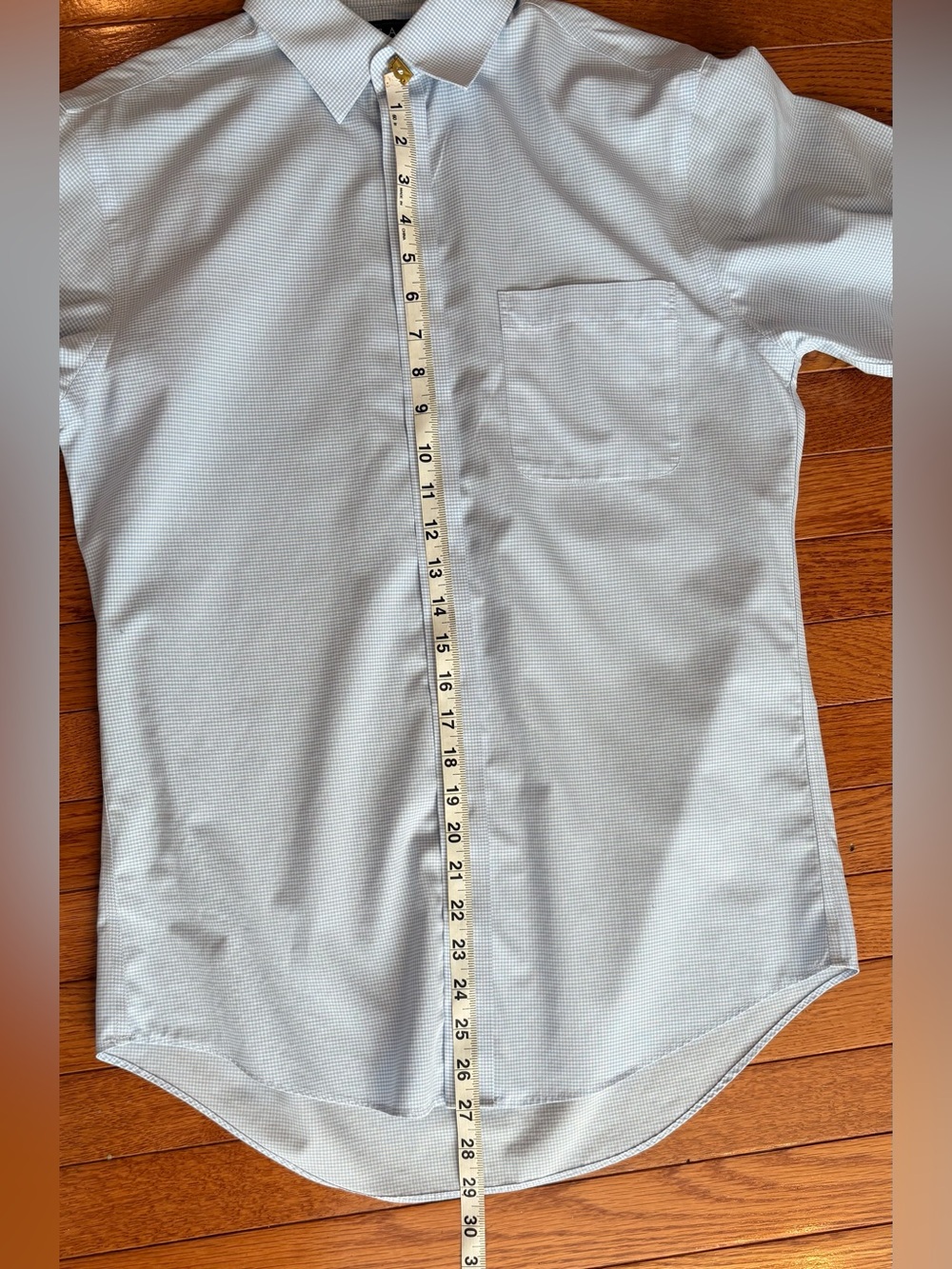 Jos. A. Bank Traveler Men's Dress Shirt with Chest Pocket in Grey and White - Picture 9 of 10